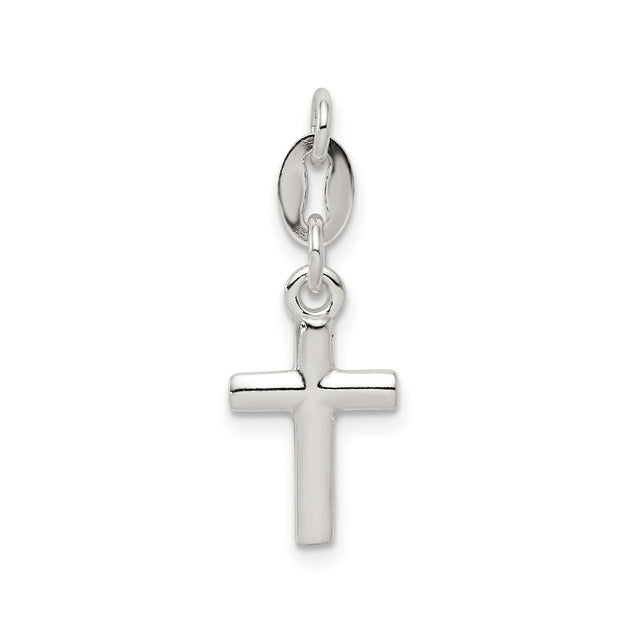 Sterling Silver Cross Pendant with Sleek Minimalist Design for Men and Women