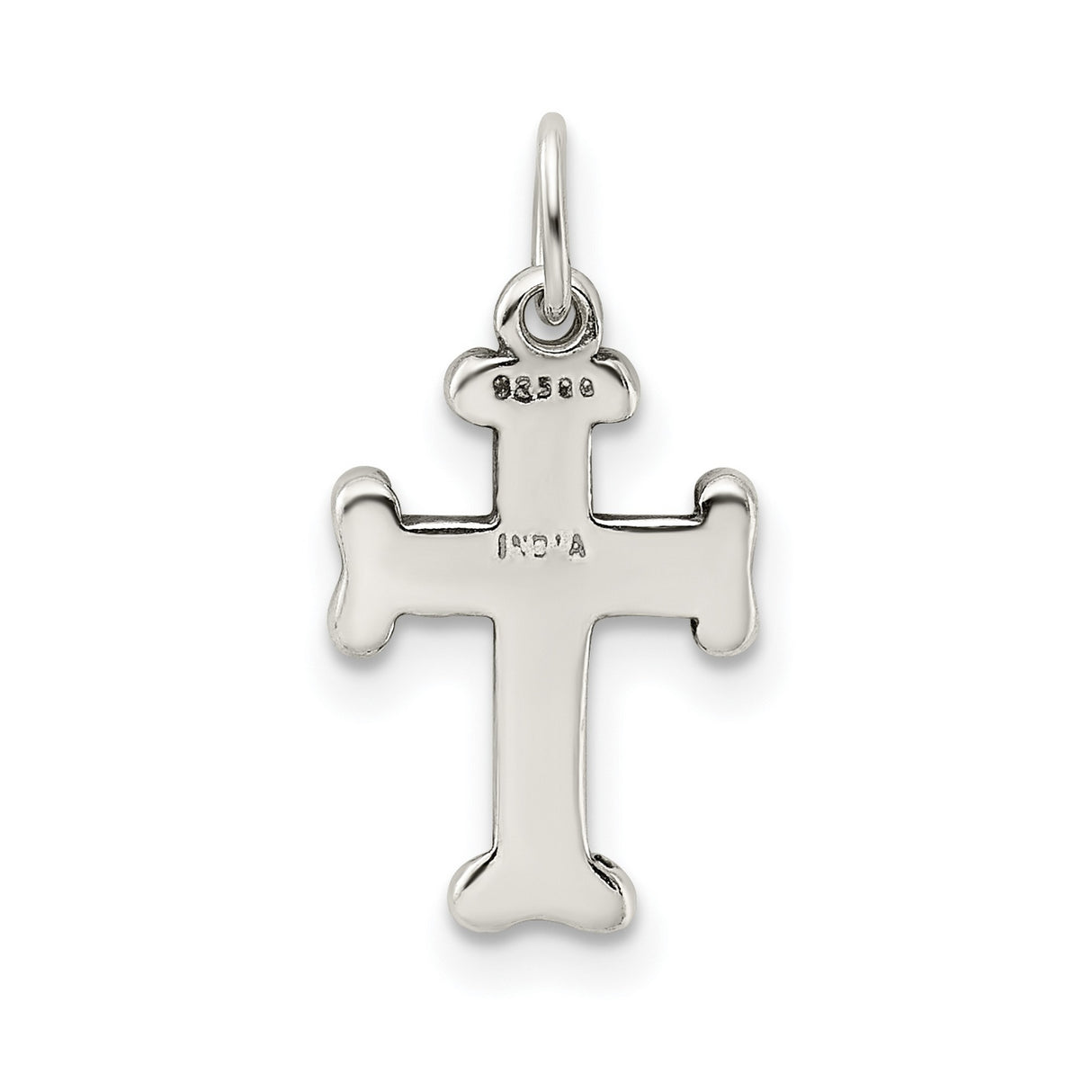 Antiqued Cross Charm Pendant in Real 925 Sterling Silver