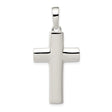 Sterling Silver Cross Pendant with High Polish Finish, Clean Symmetrical Design