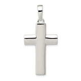 Sterling Silver Cross Pendant with High Polish Finish, Clean Symmetrical Design