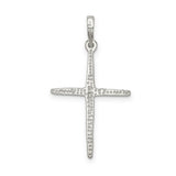 Polished Cross Charm Pendant in Real 925 Sterling Silver