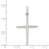Polished Cross Charm Pendant in Real 925 Sterling Silver
