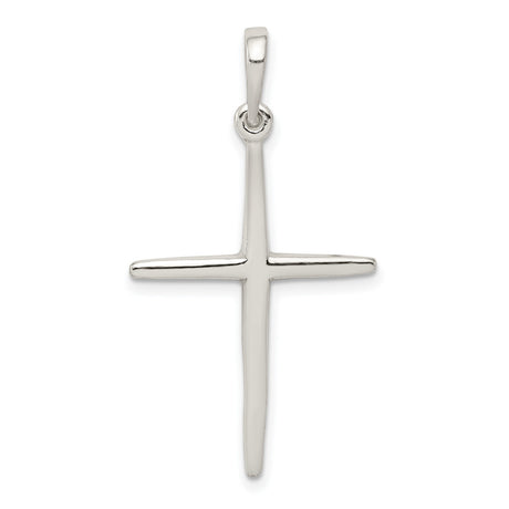 Polished Cross Charm Pendant in Real 925 Sterling Silver