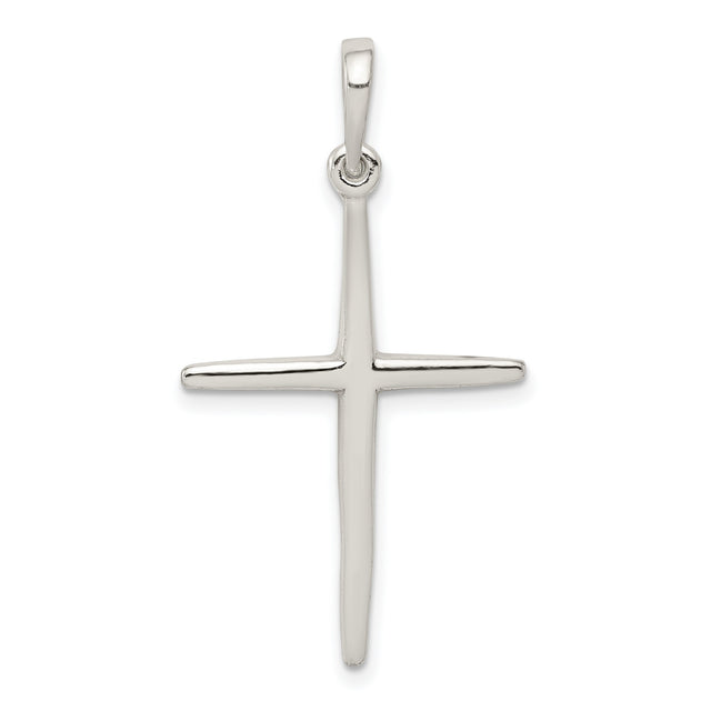 Polished Cross Charm Pendant in Real 925 Sterling Silver