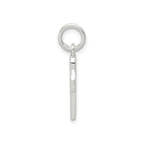 Sterling Silver Ankh Cross Pendant with Black Enamel, Glossy Finish, Modern Spiritual Design