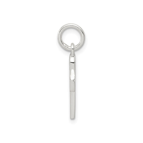 Sterling Silver Ankh Cross Pendant with Black Enamel, Glossy Finish, Modern Spiritual Design