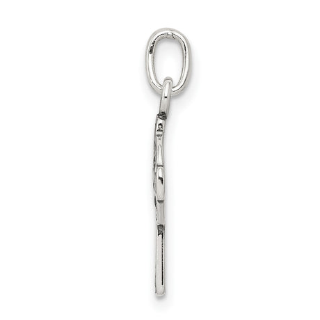 Sterling Silver Celtic Cross Pendant with Rope Motif and Spiritual Detailing