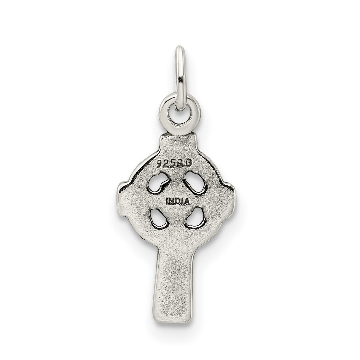 Sterling Silver Celtic Cross Pendant with Rope Motif and Spiritual Detailing