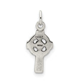 Sterling Silver Celtic Cross Pendant with Rope Motif and Spiritual Detailing