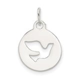 Sterling Silver Dove Pendant with Cutout Holy Spirit Design, Christian Symbol of Faith and Peace