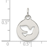 Sterling Silver Dove Pendant with Cutout Holy Spirit Design, Christian Symbol of Faith and Peace