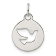 Sterling Silver Dove Pendant with Cutout Holy Spirit Design, Christian Symbol of Faith and Peace