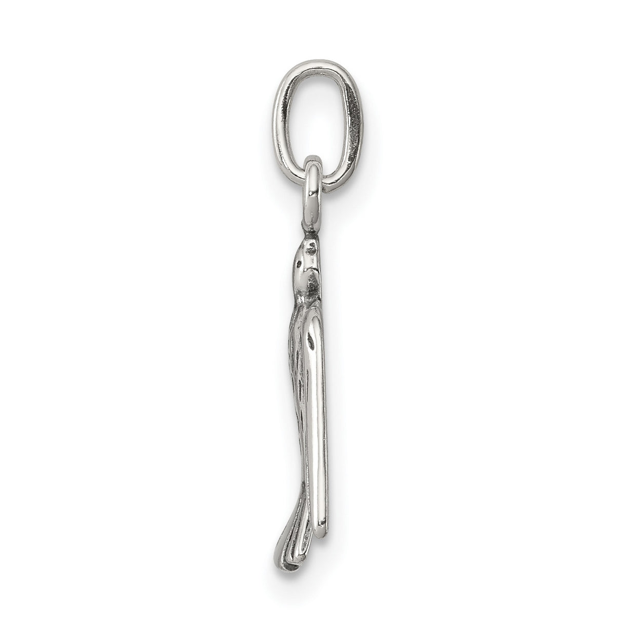Sterling Silver Dove Pendant with Open Wings, Christian Symbol of Peace and Hope
