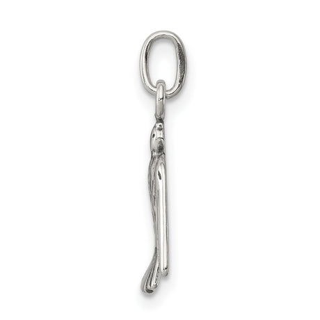 Sterling Silver Dove Pendant with Open Wings, Christian Symbol of Peace and Hope