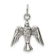 Sterling Silver Dove Pendant with Open Wings, Christian Symbol of Peace and Hope
