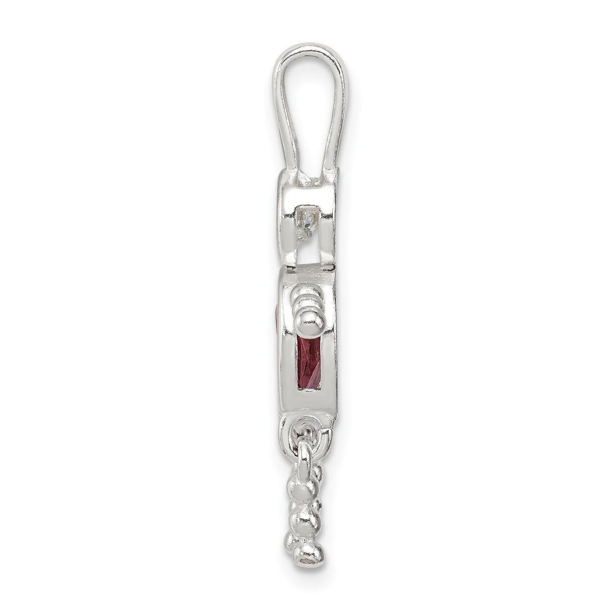 Sterling Silver Mother Pendant with Synthetic Birthstone, Symbolic Family Love Charm for Women