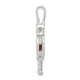 Sterling Silver Mother Pendant with Synthetic Birthstone, Symbolic Family Love Charm for Women