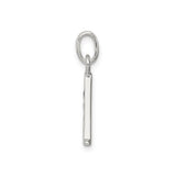 Sterling Silver Letter A Pendant with Cubic Zirconia, Dainty Initial Charm for Necklace or Bracelet