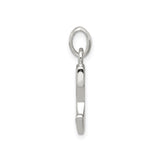 Sterling Silver Initial C Pendant with Cubic Zirconia, Dainty Alphabet Letter Charm for Women
