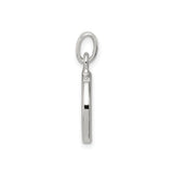 Sterling Silver Letter D Pendant Charm with Cubic Zirconia Stones, Dainty Monogram Style