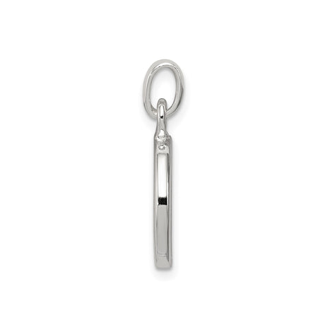 Sterling Silver Letter D Pendant Charm with Cubic Zirconia Stones, Dainty Monogram Style