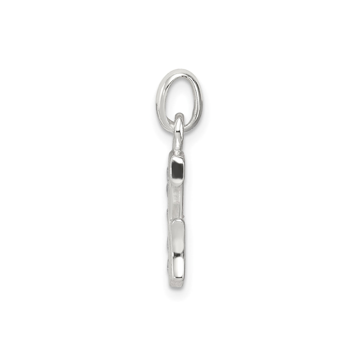 Sterling Silver Letter G Pendant with Cubic Zirconia, Dainty Alphabet Charm for Women