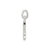 Sterling Silver Letter G Pendant with Cubic Zirconia, Dainty Alphabet Charm for Women