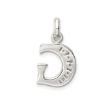 Sterling Silver Letter G Pendant with Cubic Zirconia, Dainty Alphabet Charm for Women