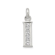 Sterling Silver Initial I Pendant with Cubic Zirconia, Modern Alphabet Letter Charm