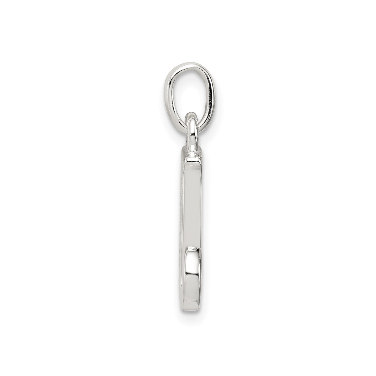Sterling Silver Letter J Pendant with Cubic Zirconia, Initial Charm Jewelry