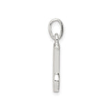 Sterling Silver Letter J Pendant with Cubic Zirconia, Initial Charm Jewelry