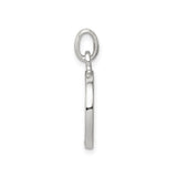 Sterling Silver Letter O Pendant with Cubic Zirconia, Modern Initial Charm for Women