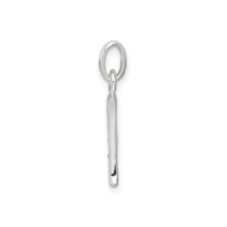 Sterling Silver Letter P Pendant Charm with Cubic Zirconia Accents