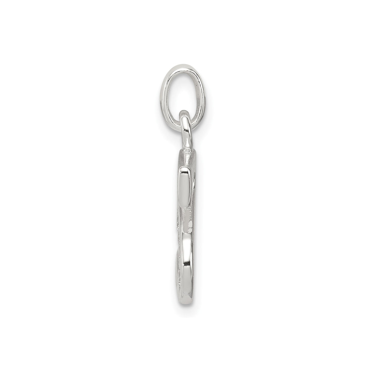 Sterling Silver Letter S Pendant with Cubic Zirconia, Dainty Initial Charm Jewelry