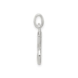 Sterling Silver Letter S Pendant with Cubic Zirconia, Dainty Initial Charm Jewelry