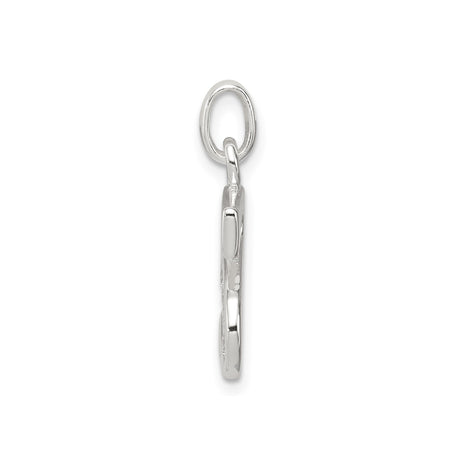Sterling Silver Letter S Pendant with Cubic Zirconia, Dainty Initial Charm Jewelry