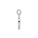 CZ Initial C Charm Pendant in Real 925 Sterling Silver