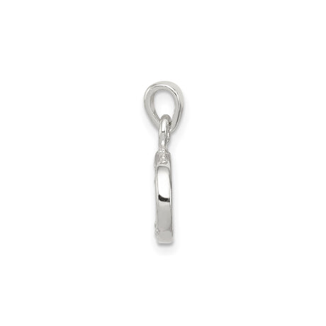 CZ Initial D Charm Pendant in Real 925 Sterling Silver