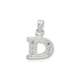 CZ Initial D Charm Pendant in Real 925 Sterling Silver