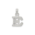 Sterling Silver Initial E Pendant with Cubic Zirconia, Block Letter Charm