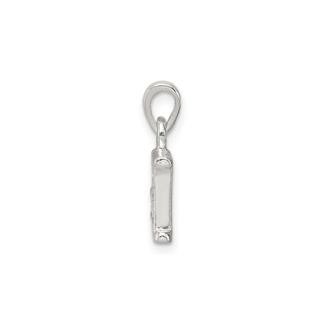 Sterling Silver Pendant with Cubic Zirconia, Letter H Initial Charm, Dainty Alphabet Jewelry