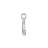 Sterling Silver Letter L Pendant Charm with Cubic Zirconia, Monogram Initial Jewelry for Women