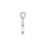Sterling Silver Tau Cross Pendant with Cubic Zirconia, Franciscan Christian Jewelry