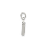 Sterling Silver V Pendant with Cubic Zirconia, Dainty Initial Charm Jewelry for Women
