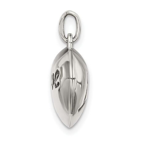 Sterling Silver Heart Pendant with Love Symbol, Romantic Charm for Women