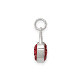 Sterling Silver Heart Lock Pendant with Red Crystals, Romantic Love Charm Jewelry