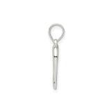 Sterling Silver Open Heart Pendant, Modern Love Symbol Jewelry for Women