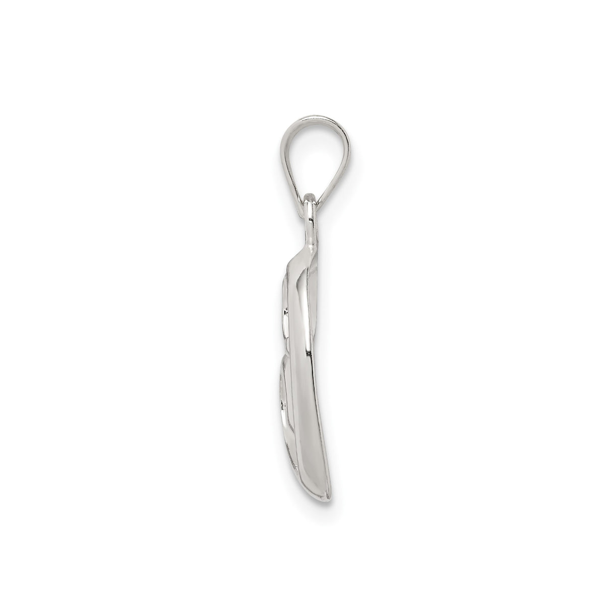 Sterling Silver Heart Pendant with Open Swirl Design, Romantic Feminine Jewelry for Women