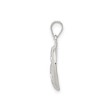 Sterling Silver Heart Pendant with Open Swirl Design, Romantic Feminine Jewelry for Women