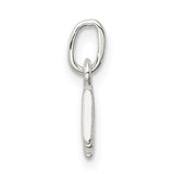 Sterling Silver Pendant with Heartbeat Design, Minimalist Mom Jewelry for Women